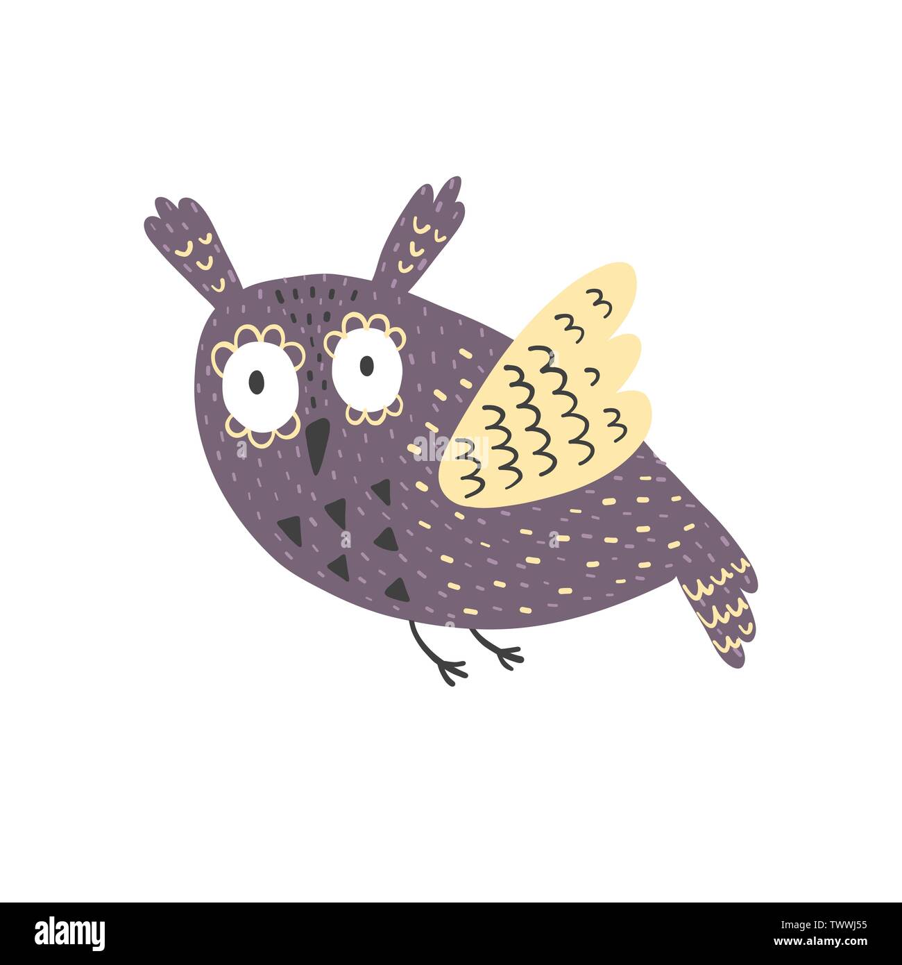 Flying owl clipart Stock Vector Images - Alamy