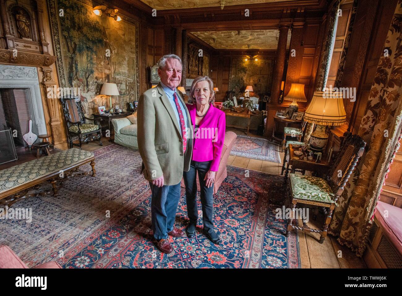 Lord and Lady Dalhousie at their residence of Brechin Castle Picture