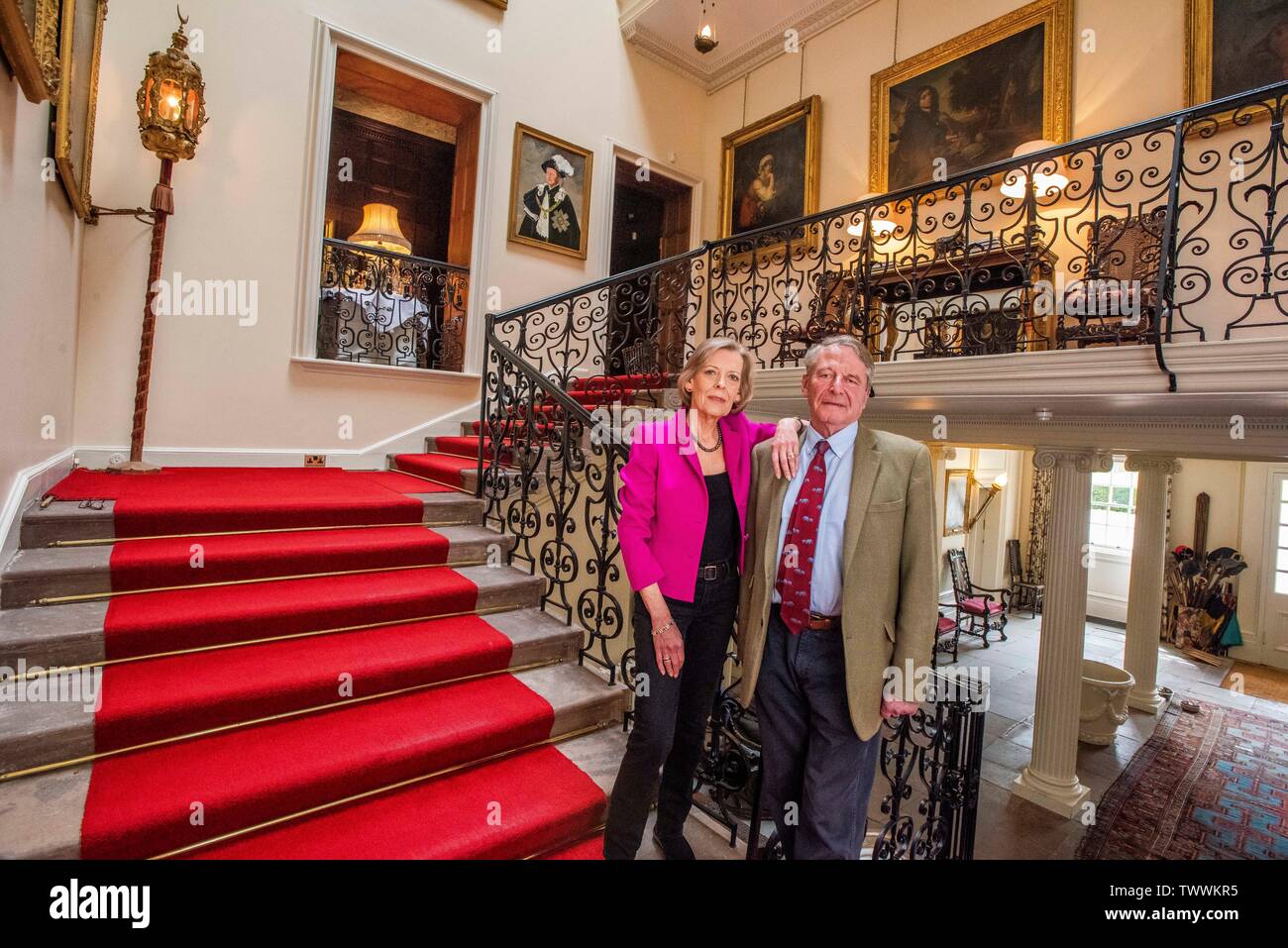 Lord and Lady Dalhousie at their residence of Brechin Castle Picture