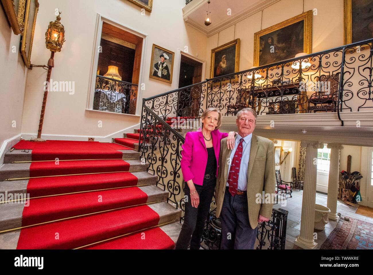 Lord and Lady Dalhousie at their residence of Brechin Castle   Picture Copyright Chris Watt Tel -  07887 554 193 info@chriswatt.com www.chriswatt.com Stock Photo