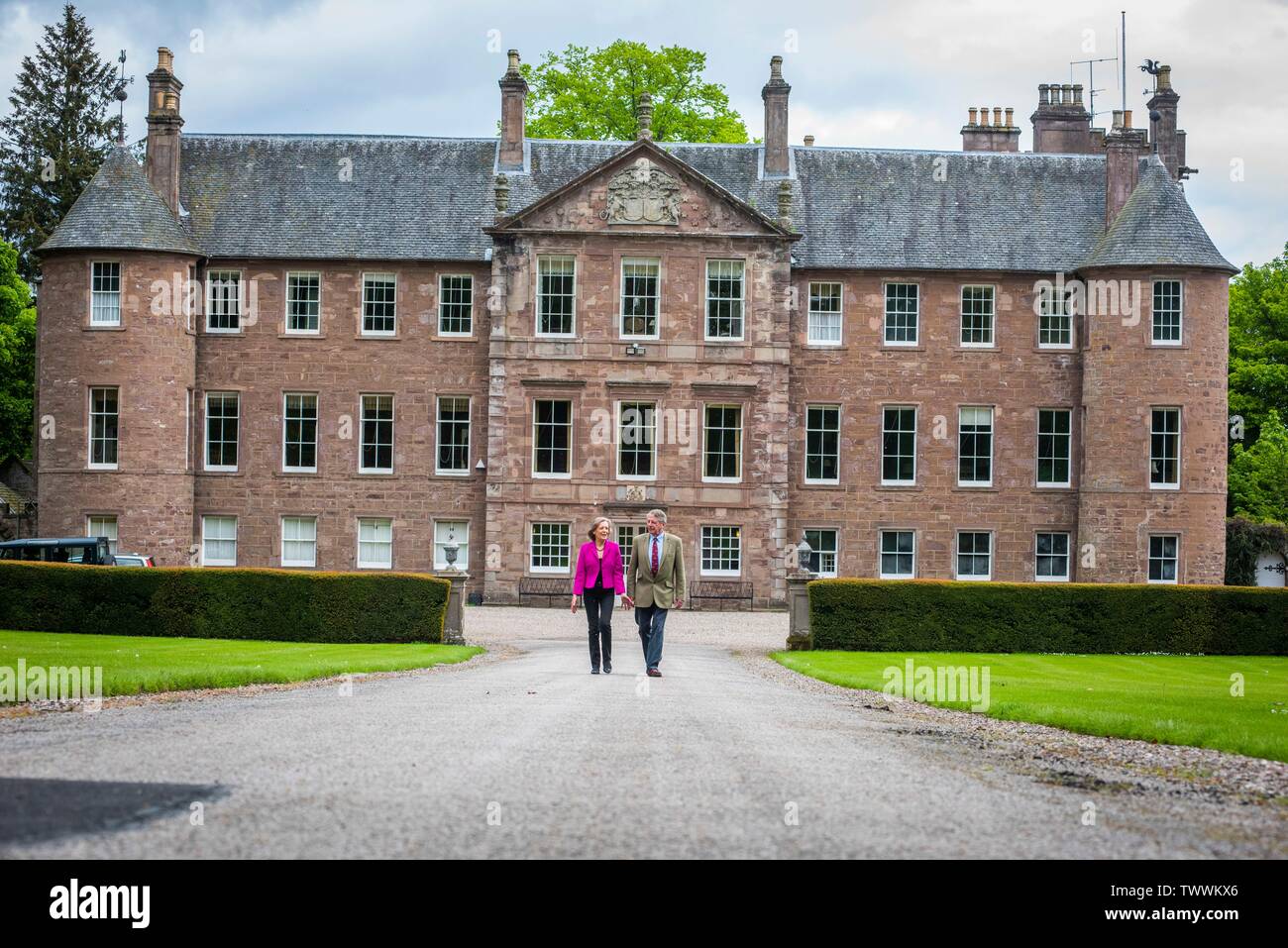 Lord and Lady Dalhousie at their residence of Brechin Castle Picture