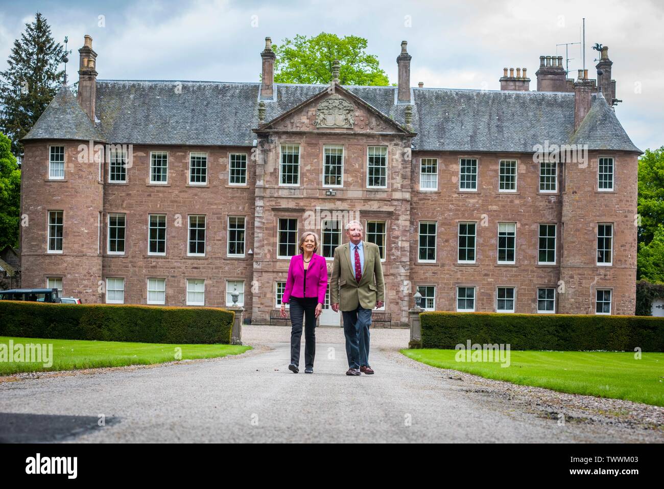 Lord and Lady Dalhousie at their residence of Brechin Castle Picture