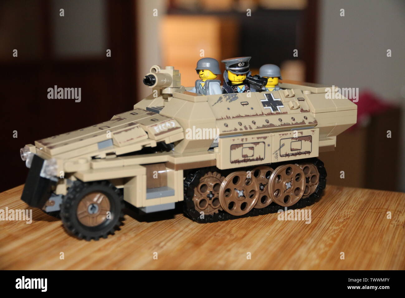 LEGO custom MOC WWII German soldier on a Sd.Kfz 251 halftrack Stock Photo -  Alamy