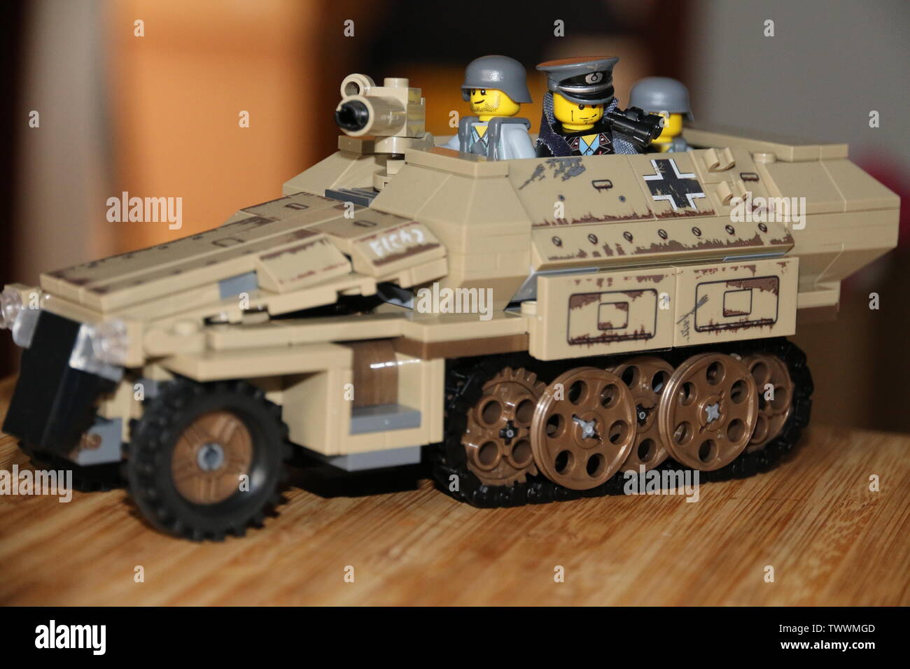 LEGO custom MOC WWII German soldier on a Sd.Kfz 251 halftrack Stock Photo -  Alamy