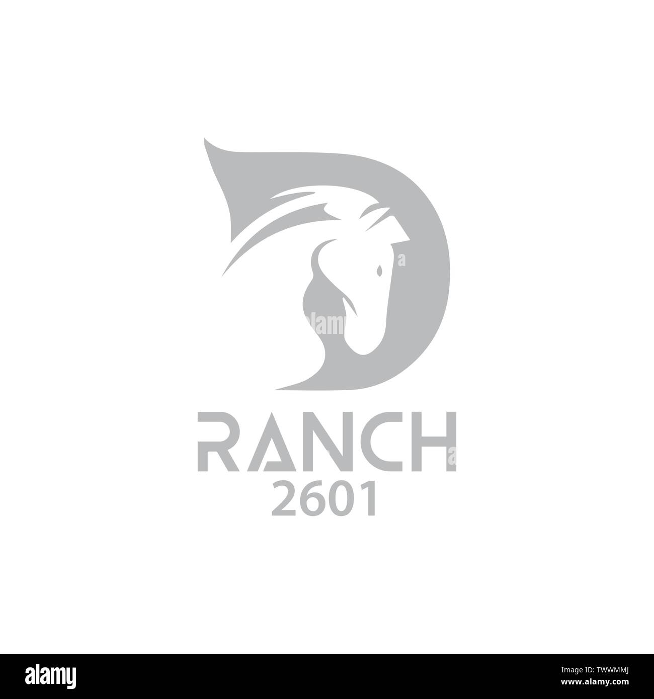 Horse logo design vector in illustrator Stock Vector