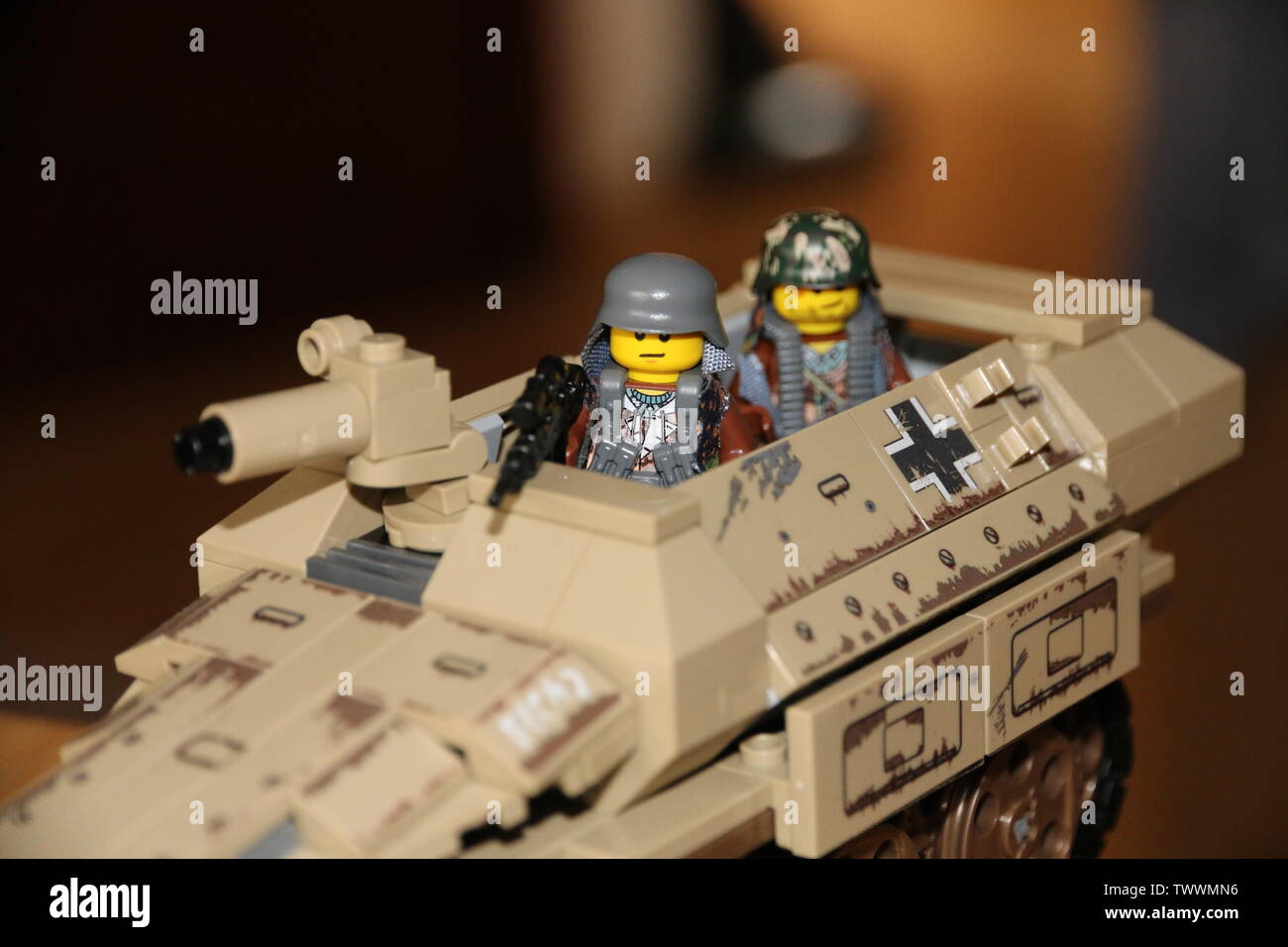 LEGO custom MOC WWII German soldier on a Sd.Kfz 251 halftrack Stock Photo -  Alamy