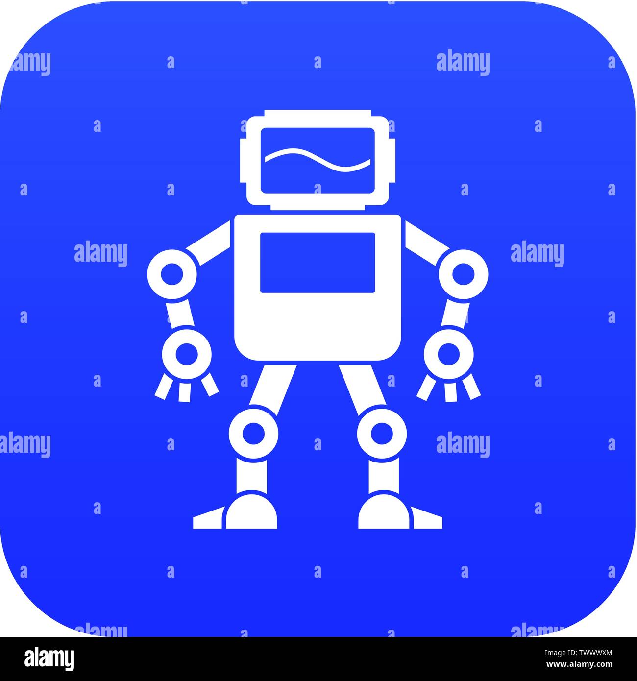 Automatic mechanism icon digital blue Stock Vector Image & Art - Alamy