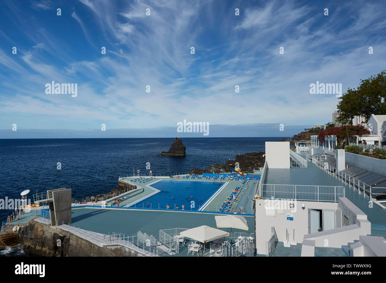 Lido along the coastal walk of Frente Mar, Funchal, Madeira, Portugal, European Union Stock Photo