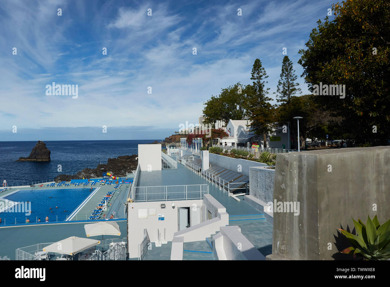 Lido along the coastal walk of Frente Mar, Funchal, Madeira, Portugal, European Union Stock Photo