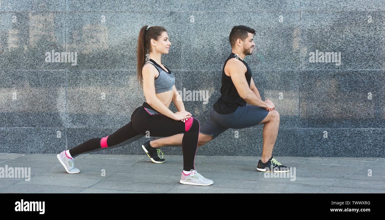 Stretching exercises outdoor hi-res stock photography and images - Alamy