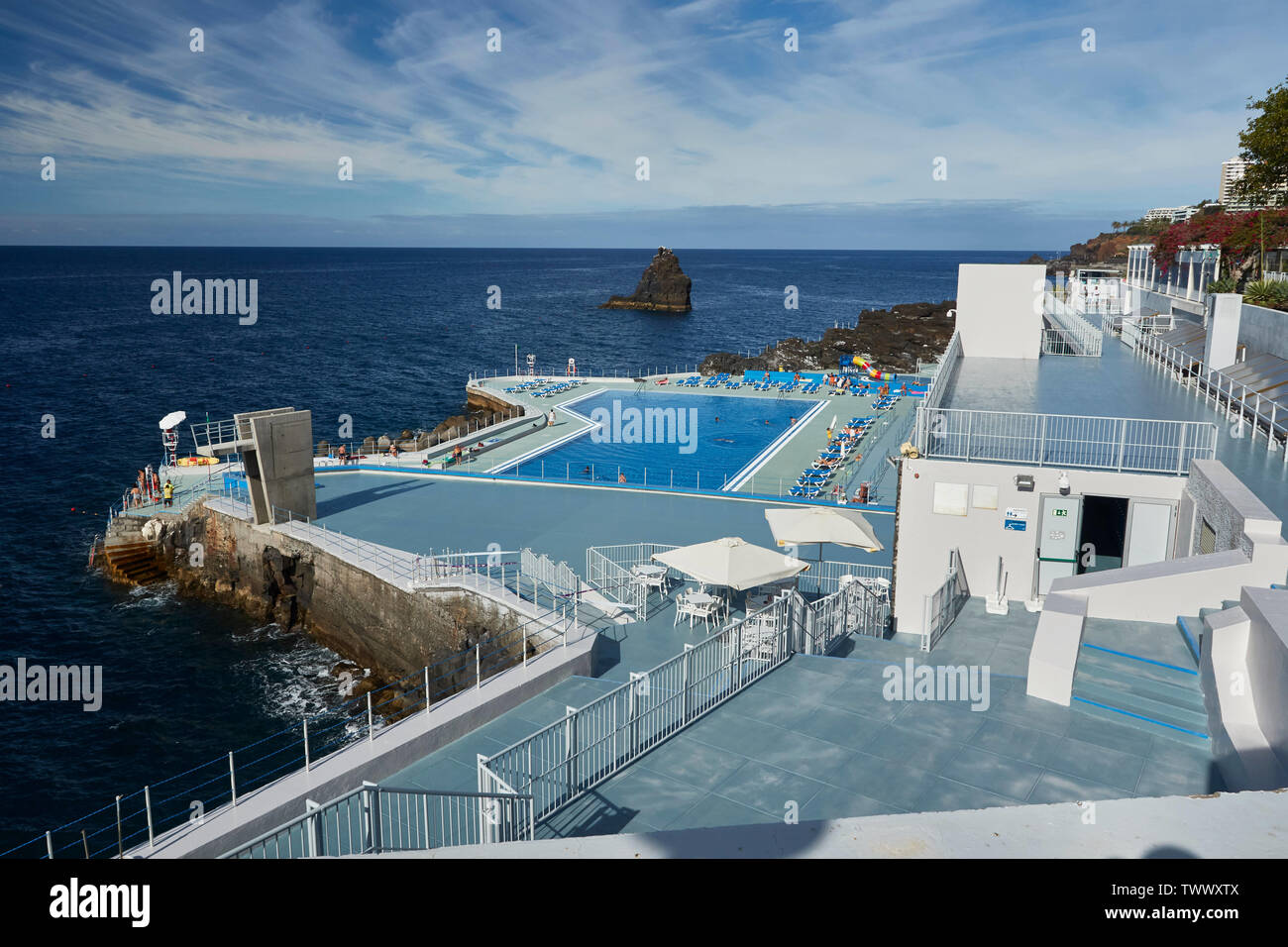 Lido along the coastal walk of Frente Mar, Funchal, Madeira, Portugal, European Union Stock Photo