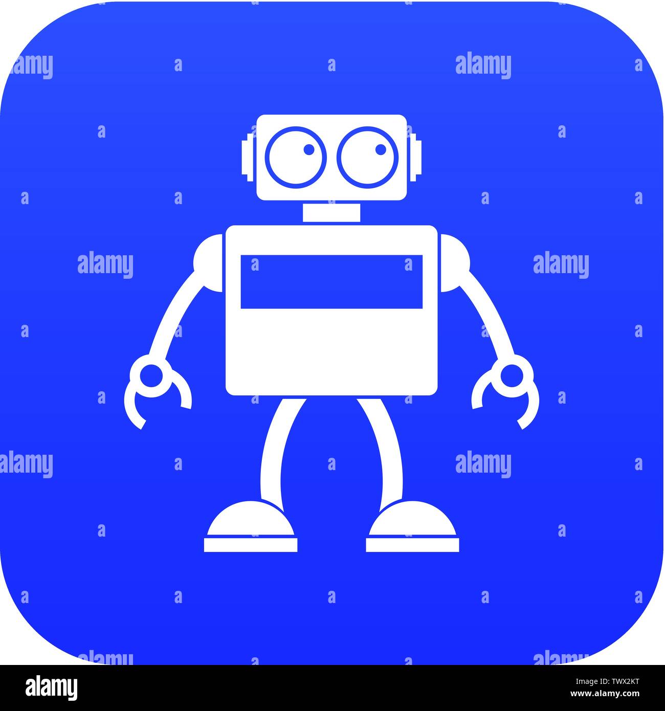 Android robot icon digital blue Stock Vector Image & Art - Alamy