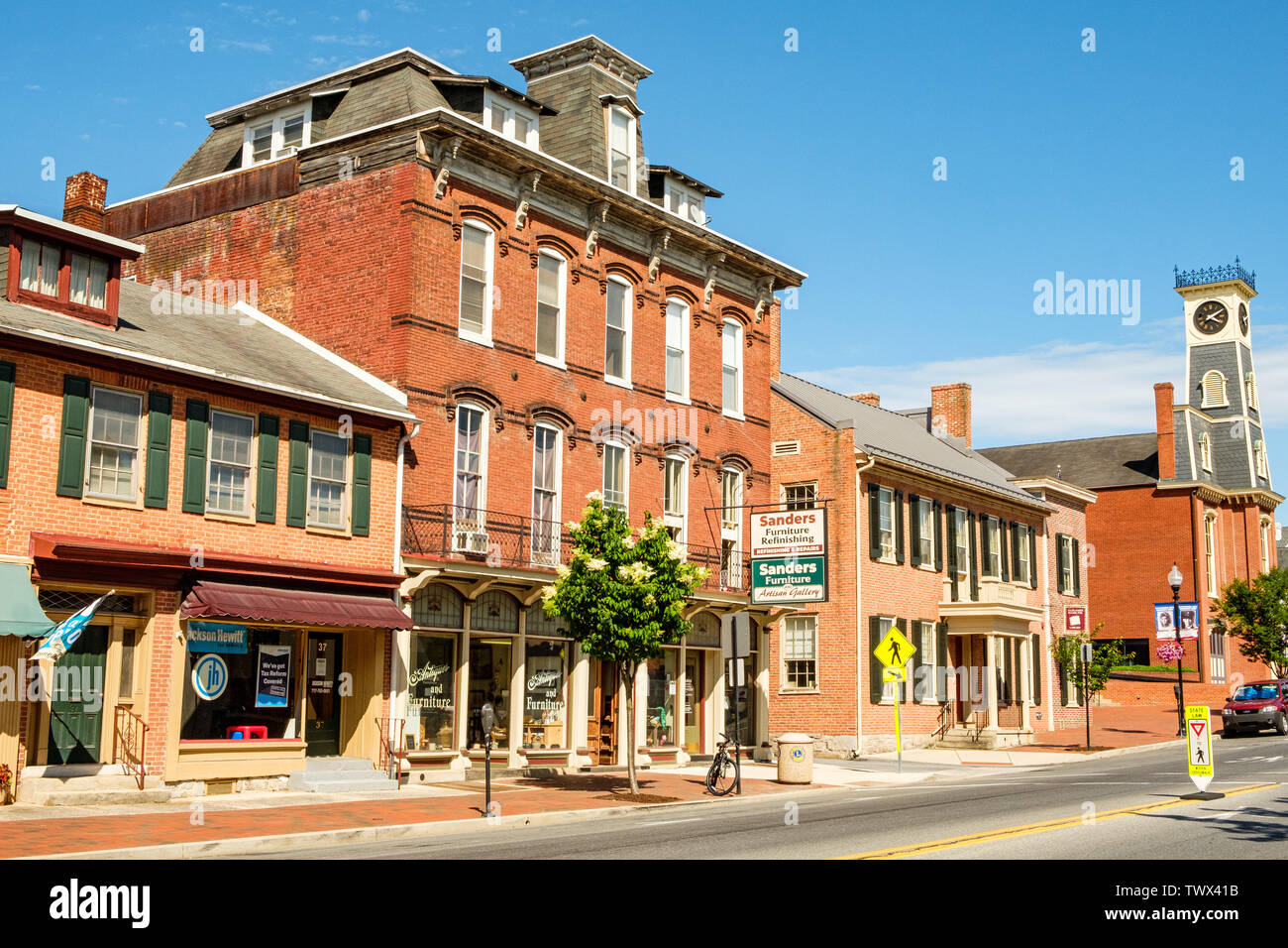 Sanders Furniture Refinishing, 43 East Main Street, Waynesboro, Pennsylvania Stock Photo Alamy