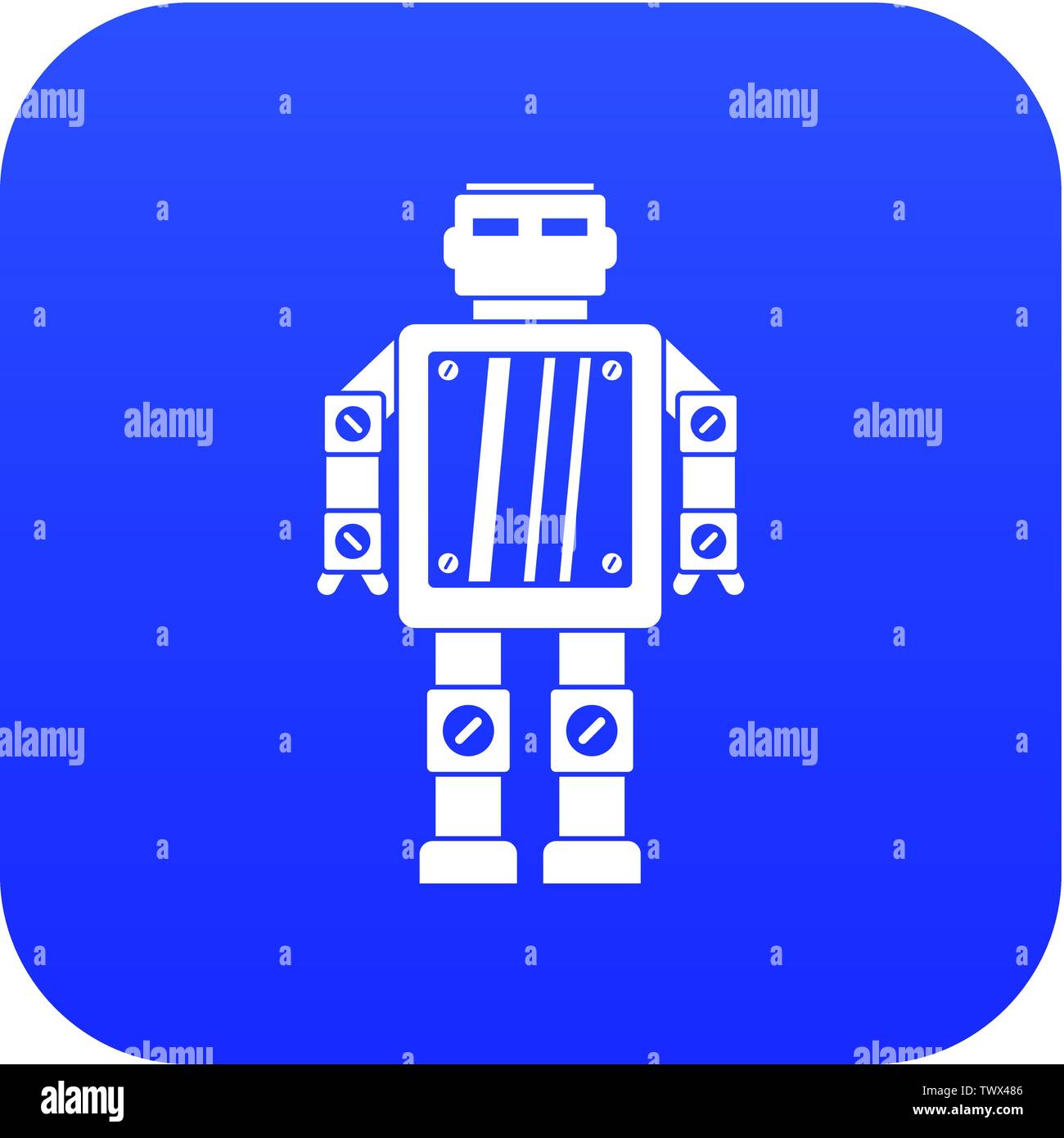 Abstract robot icon digital blue Stock Vector Image & Art - Alamy