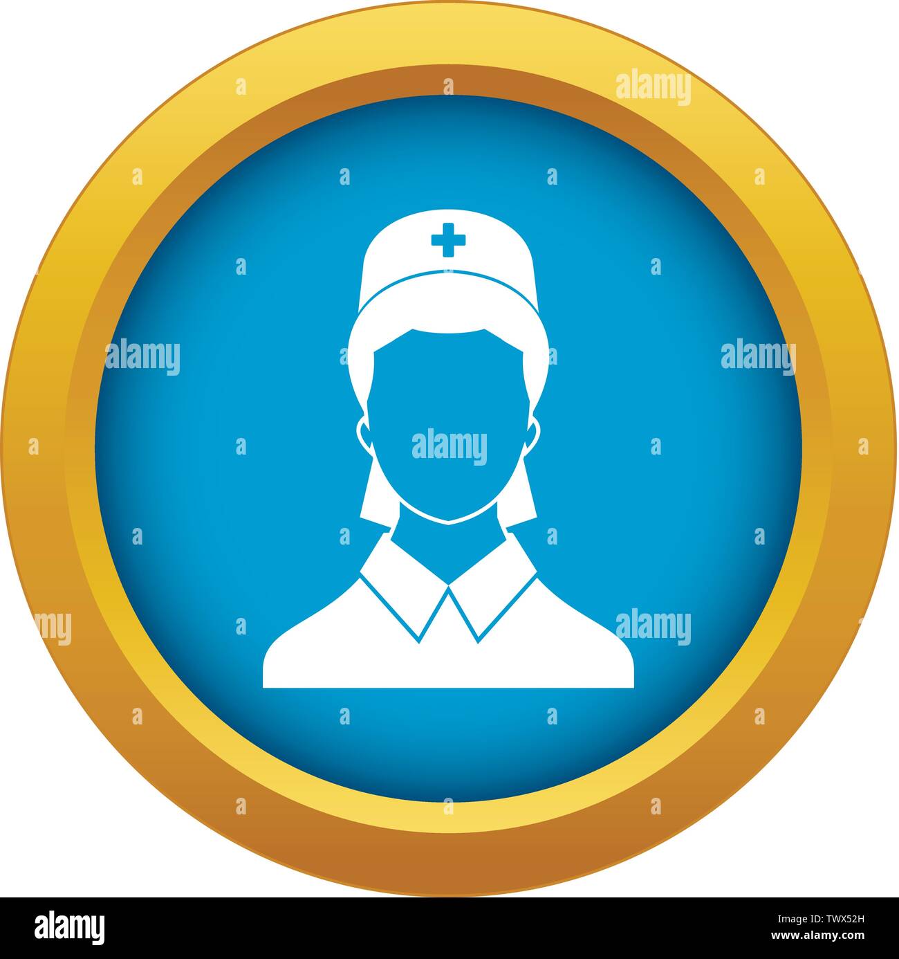 Doctor icon blue vector isolated Stock Vector Image & Art - Alamy