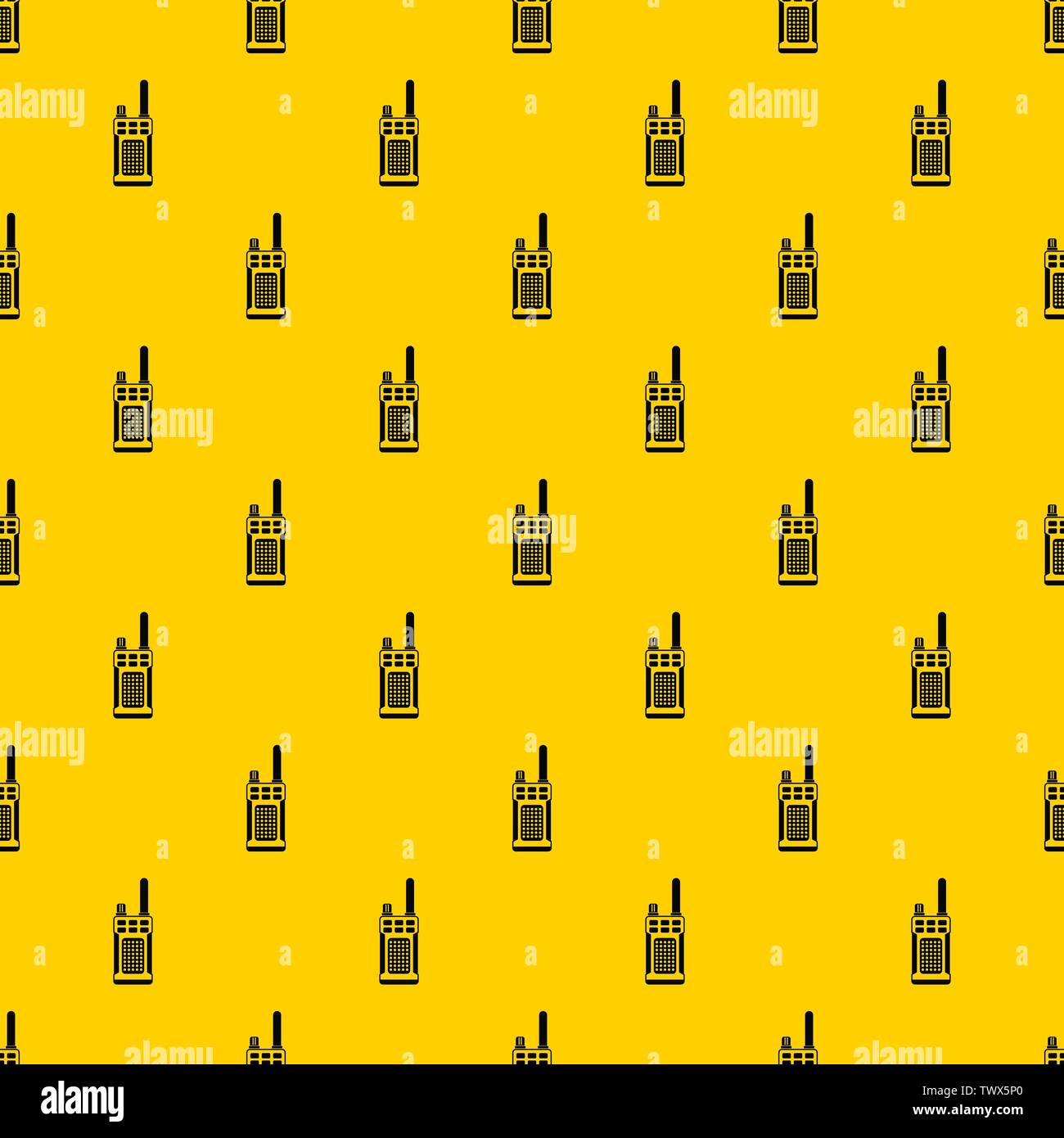Portable handheld radio pattern vector Stock Vector