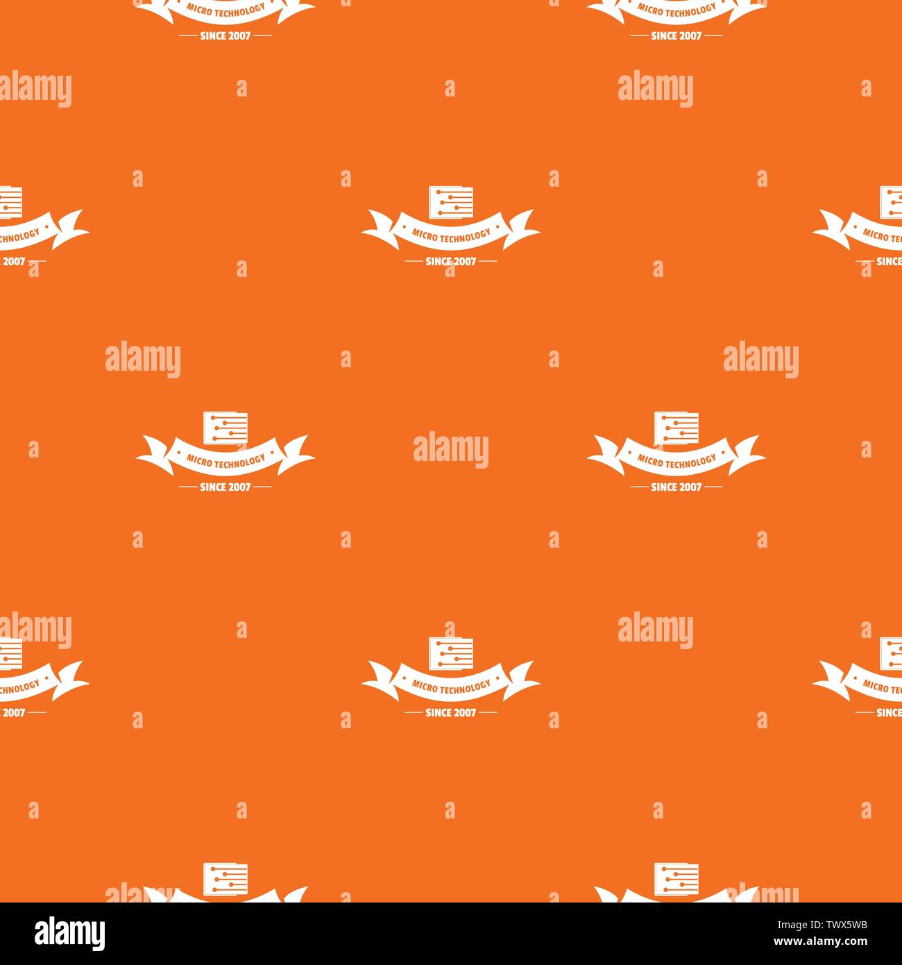 Micro technology pattern vector orange Stock Vector Image & Art - Alamy