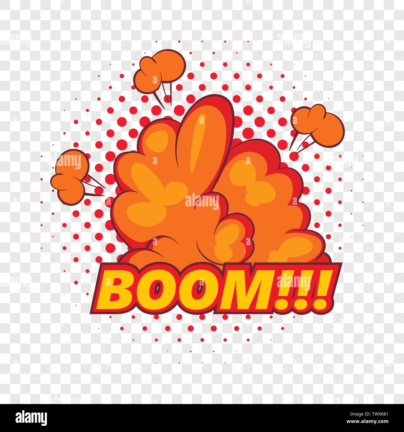 Boom, comic book explosion icon, pop art style Stock Vector Image & Art ...