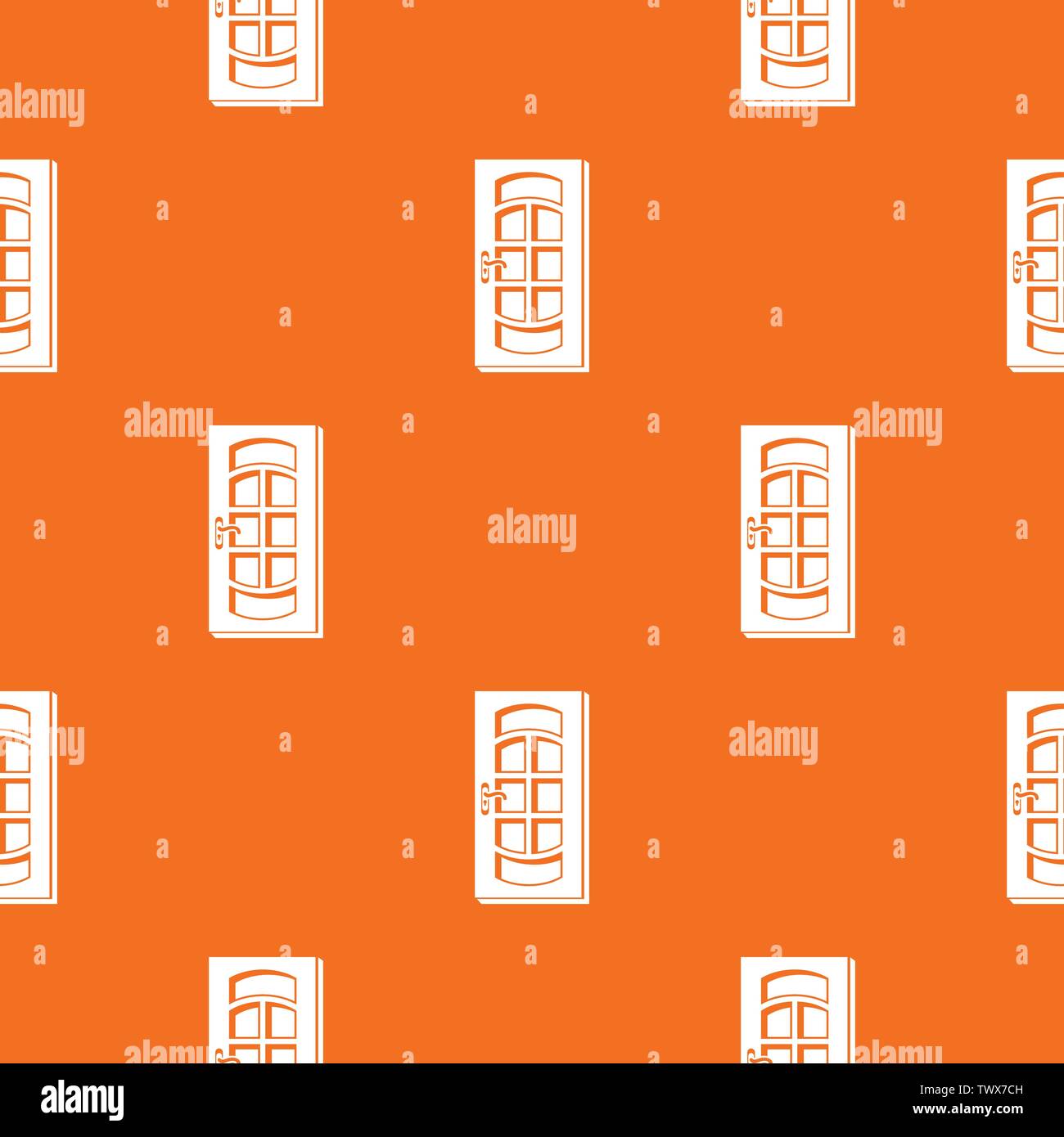 Door pattern vector orange Stock Vector