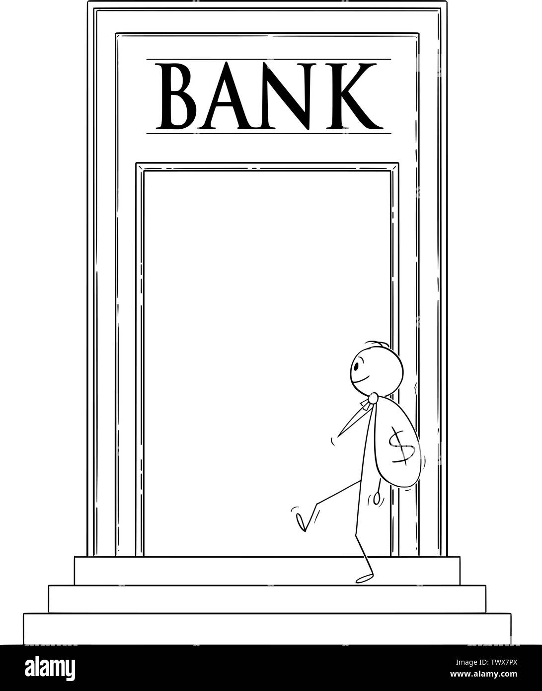 Bank building exterior graphic black white sketch illustration vector Stock  Vector Image & Art - Alamy