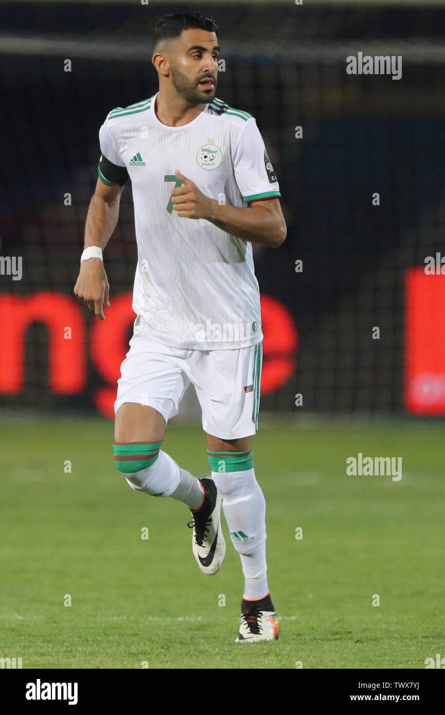 Cairo, Egypt. 23rd June, 2019. Algeria's Riyad Mahrez in action during the 2019 Africa Cup of Nations Group C soccer match between Algeria and Kenya at the 30 June Stadium. Credit: Omar Zoheiry/dpa/Alamy Live News Stock Photo