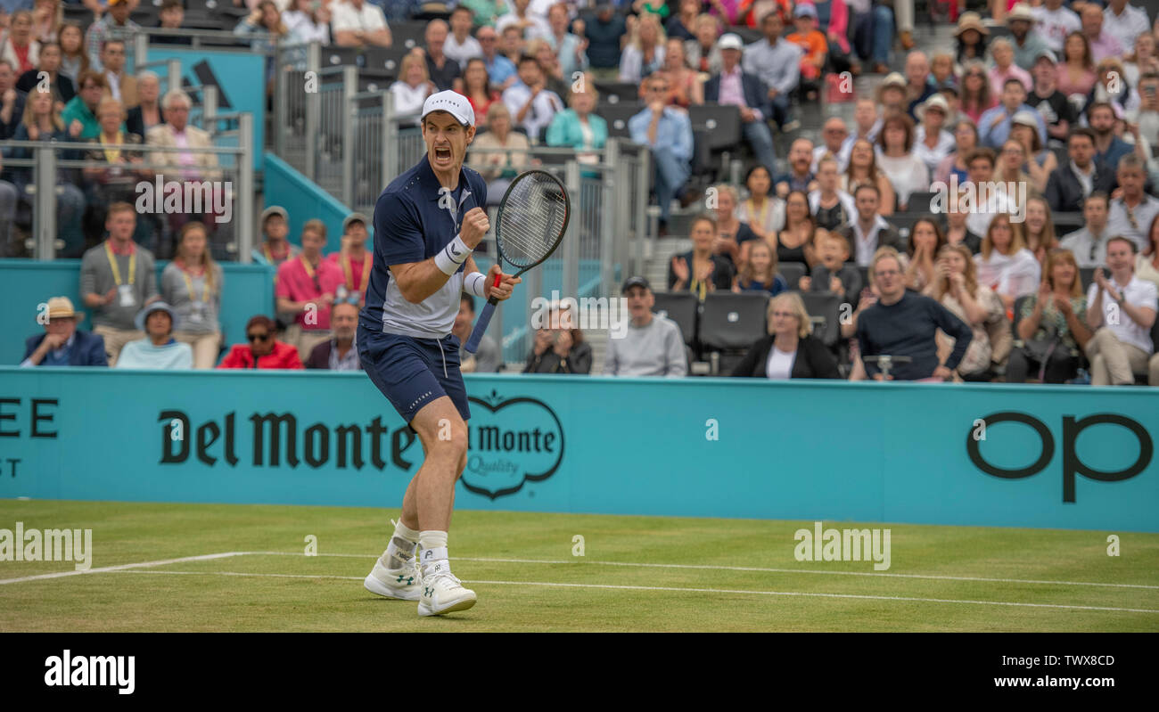 The Queens Club, London, UK. 23rd June 2019. Day 7 of The Fever Tree Championships. Feliciano