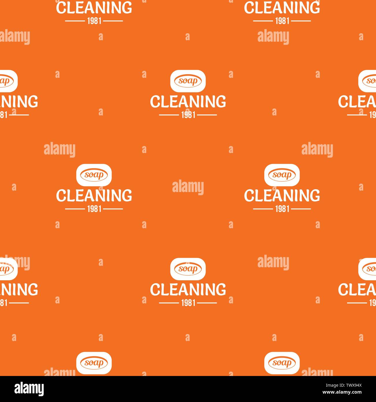 Cleaning soap pattern vector orange Stock Vector