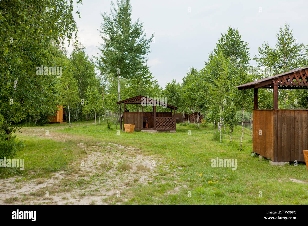 Holiday House Near The Lake The Concept Of Fishing And Recreation