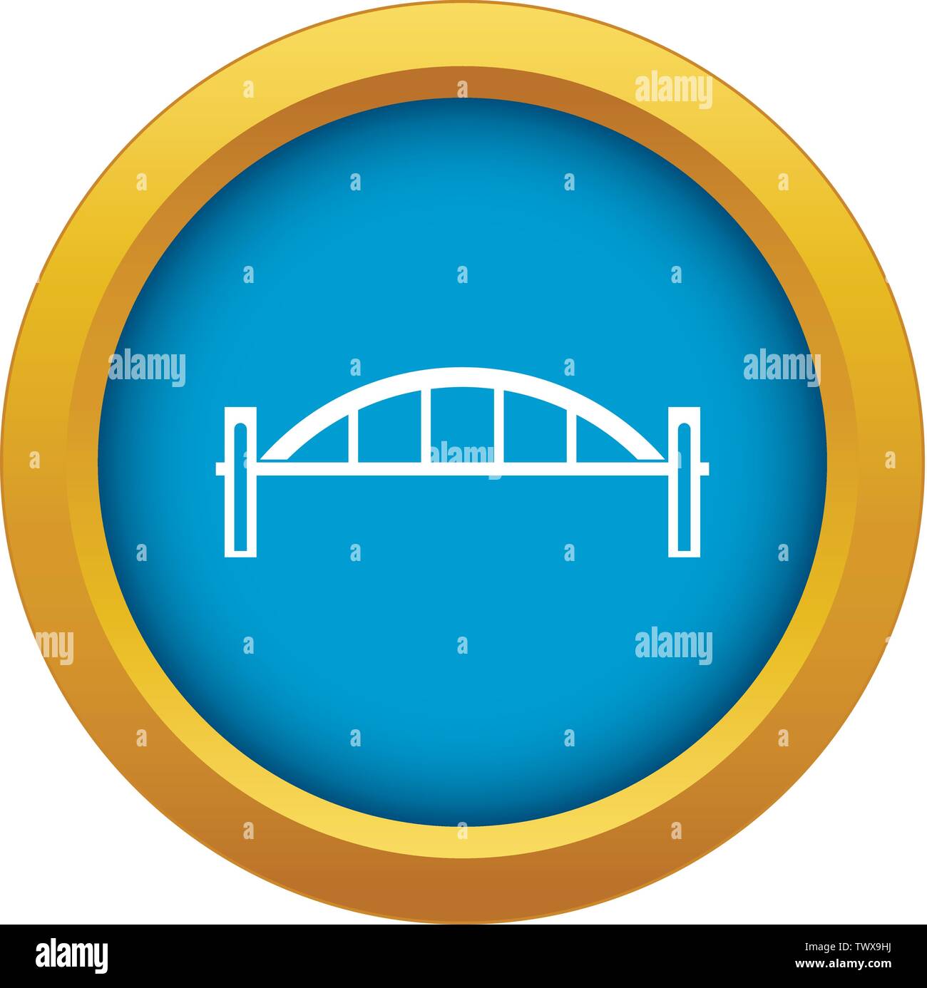 Bridge icon blue vector isolated Stock Vector Image & Art - Alamy