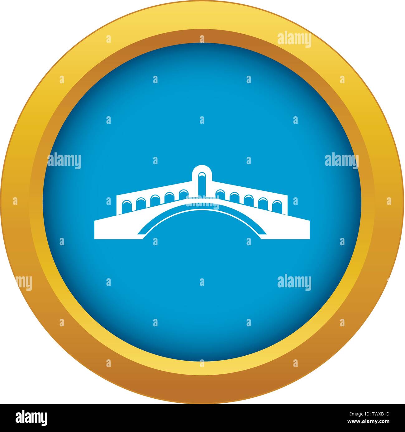 Bridge icon blue vector isolated Stock Vector Image & Art - Alamy