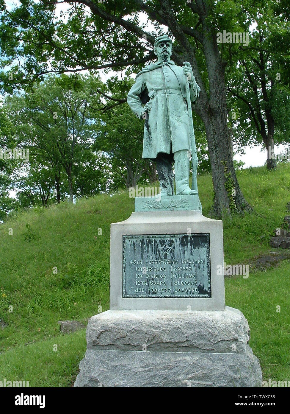 46th Pennsylvania monument (dedicated 1897) on Orchard Knob, Chattanooga, TN. Photo by M. Stewart.; 15 May 2006; Own work; Mws77 (talk) (Uploads); Stock Photo