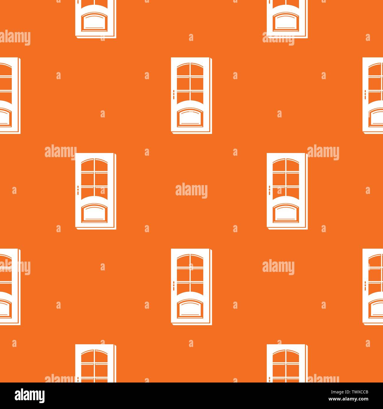 Office door pattern vector orange Stock Vector