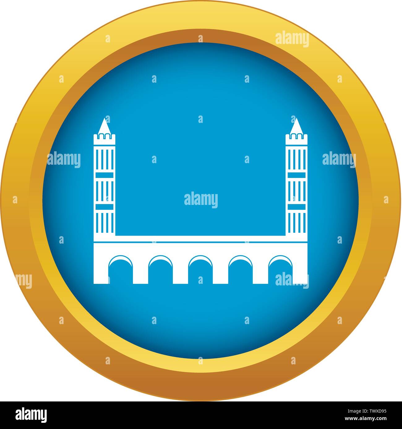 Bridge icon blue vector isolated Stock Vector Image & Art - Alamy
