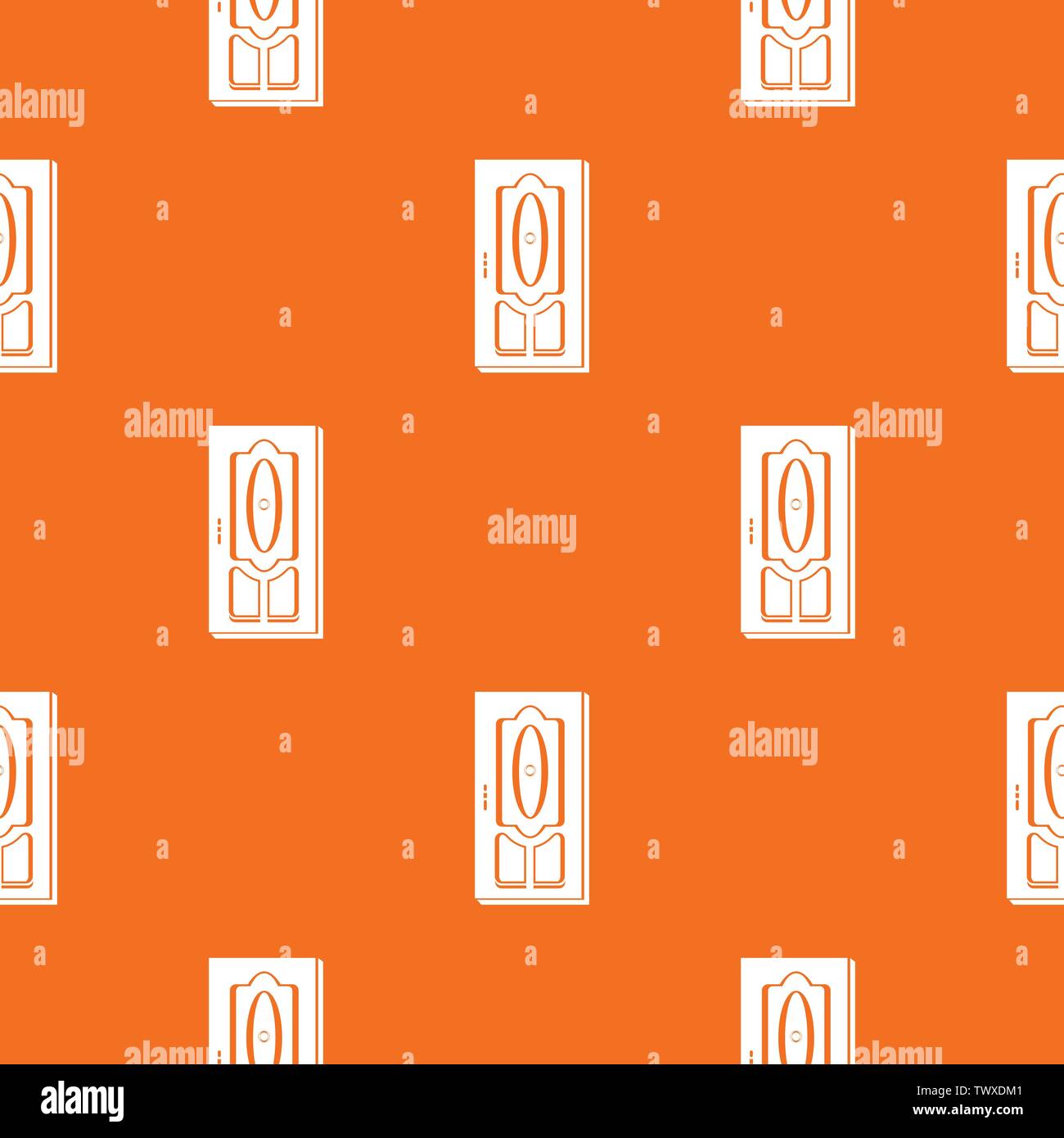 Wooden door pattern vector orange Stock Vector