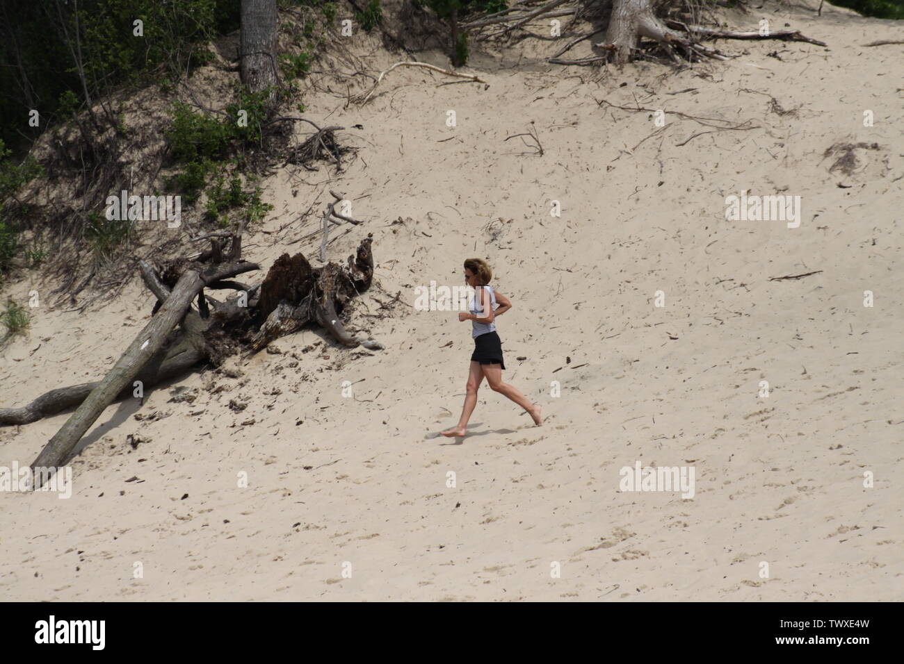 Beach Jogger Stock Photo