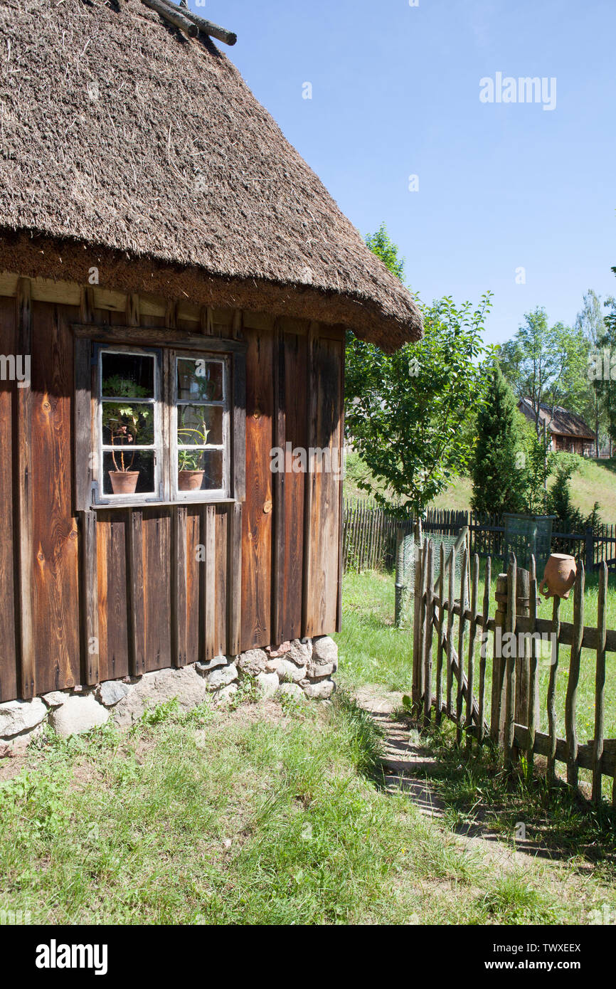 Kashubian Ethnographic Park in Wdzydze Kiszewskie, Poland. Stock Photo