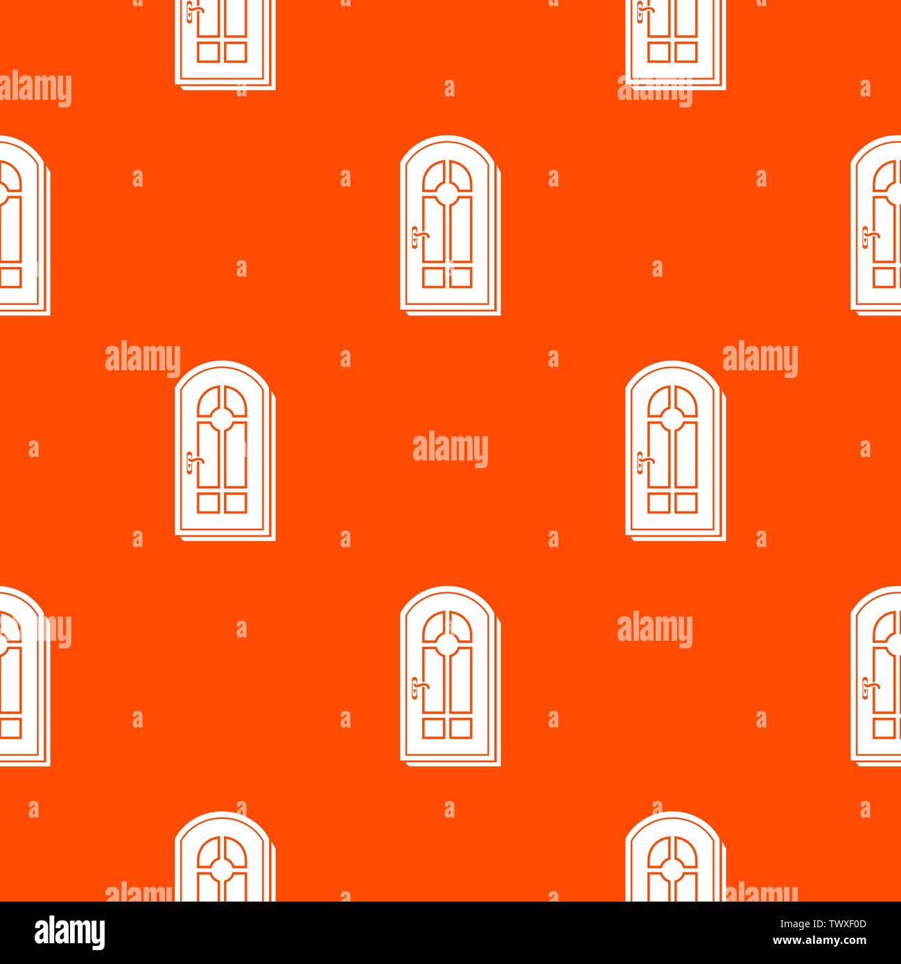 Arched door pattern vector orange Stock Vector Image & Art Alamy