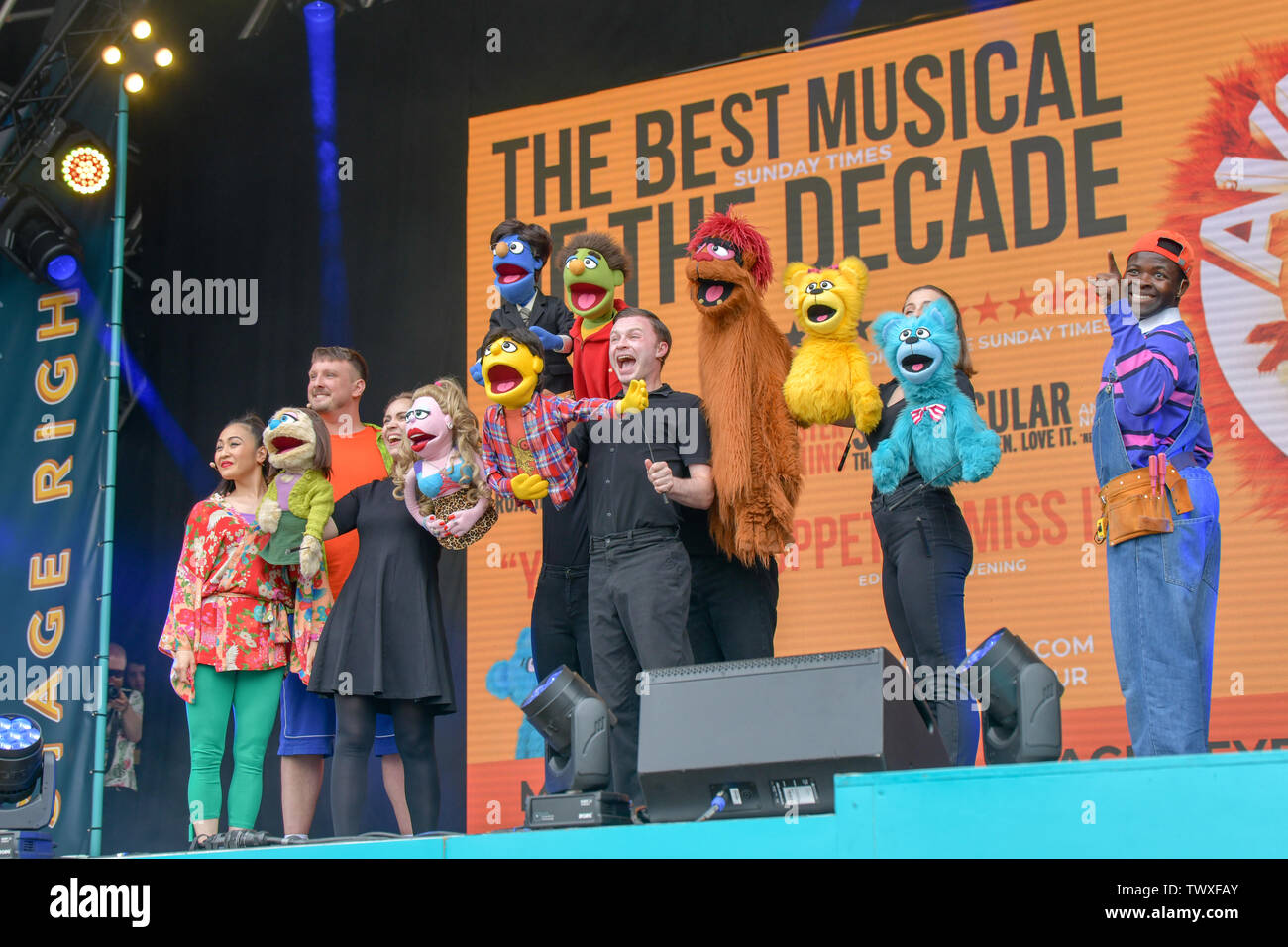 London Uk 23rd June 2019 Avenue Q Performs At West End Live 2019