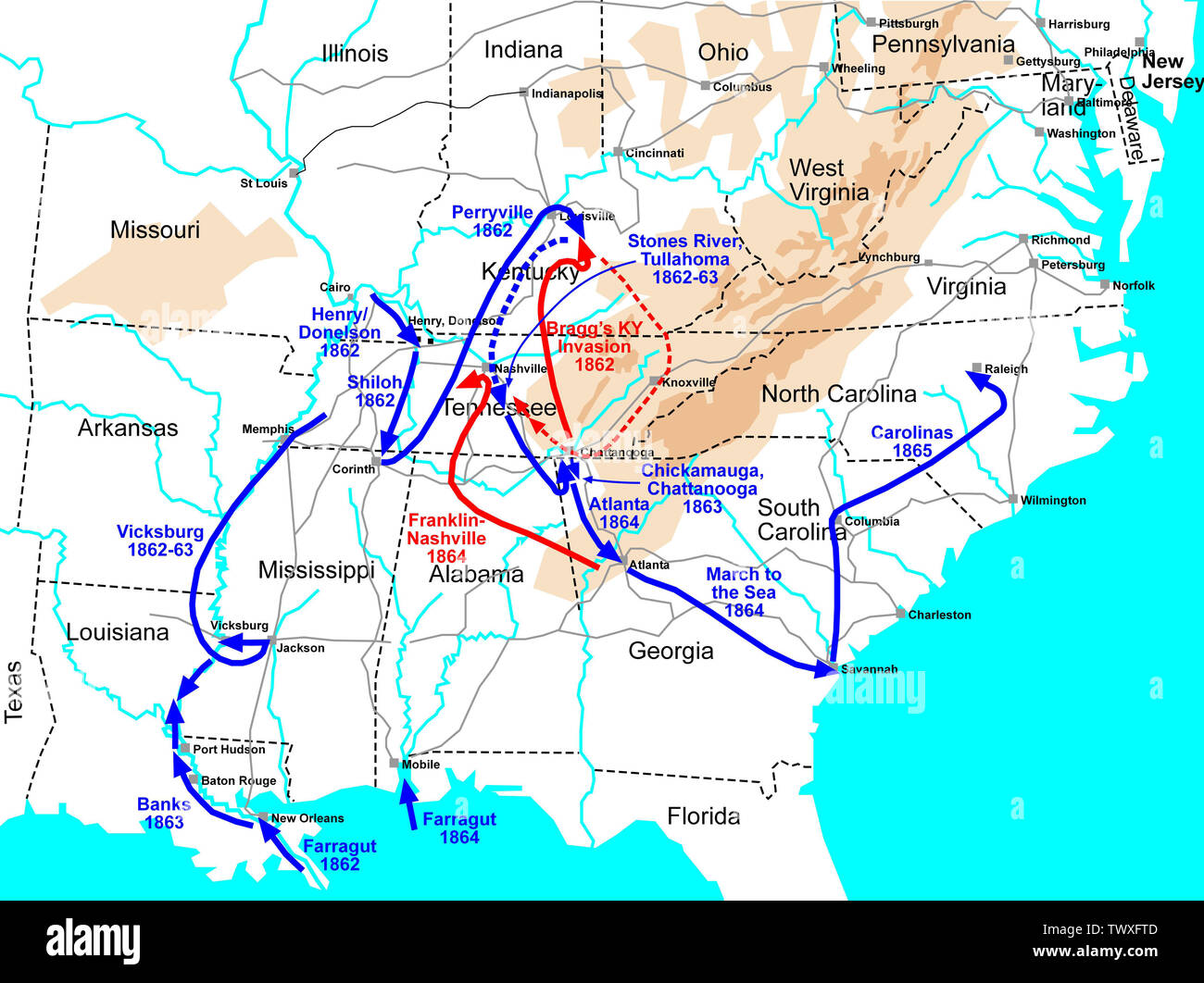 2nd Us Civil War Map Imaginarymaps