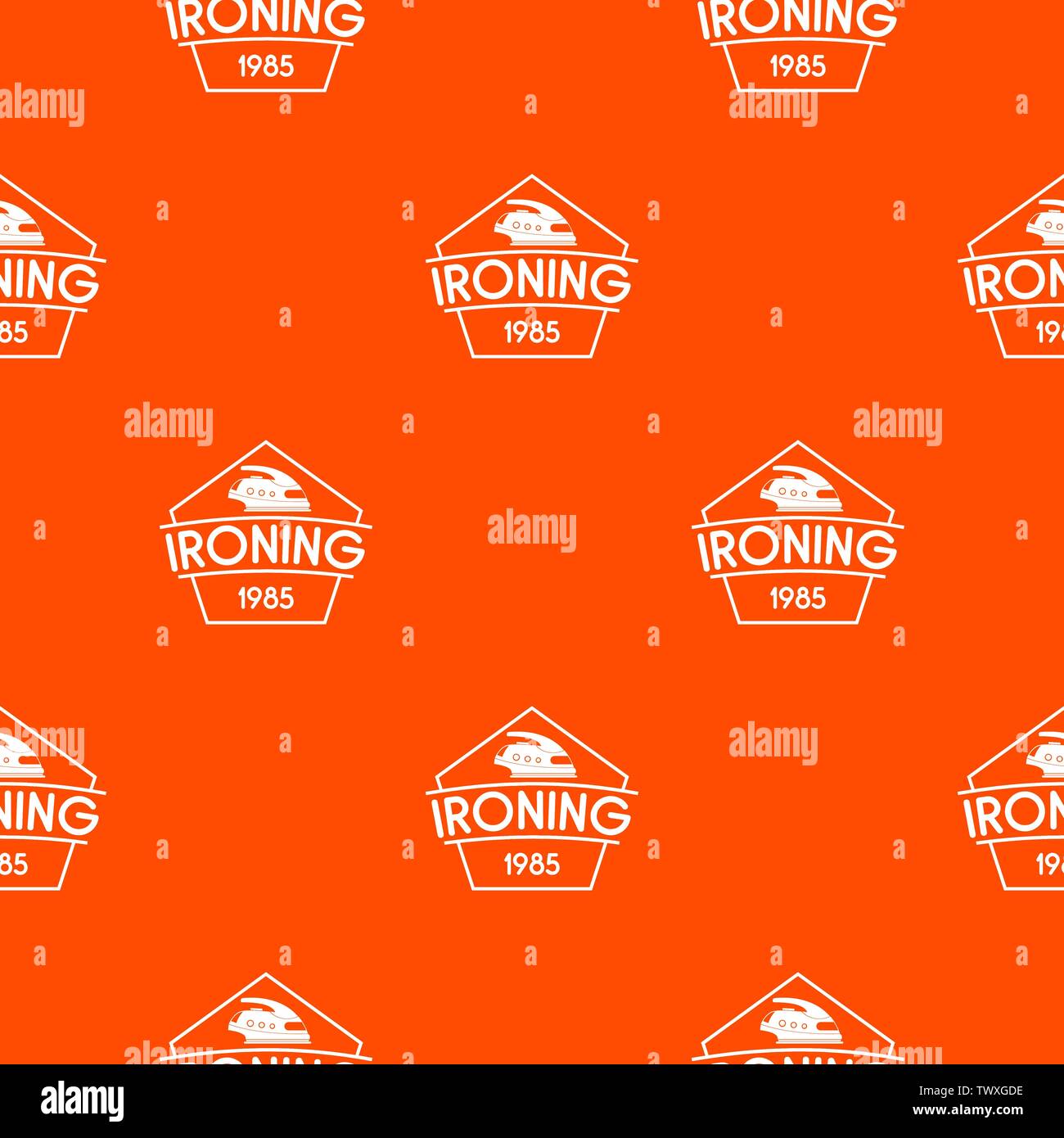 Ironing pattern vector orange Stock Vector