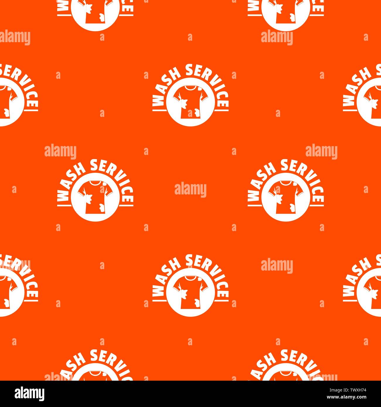 Dry cleaning pattern vector orange Stock Vector