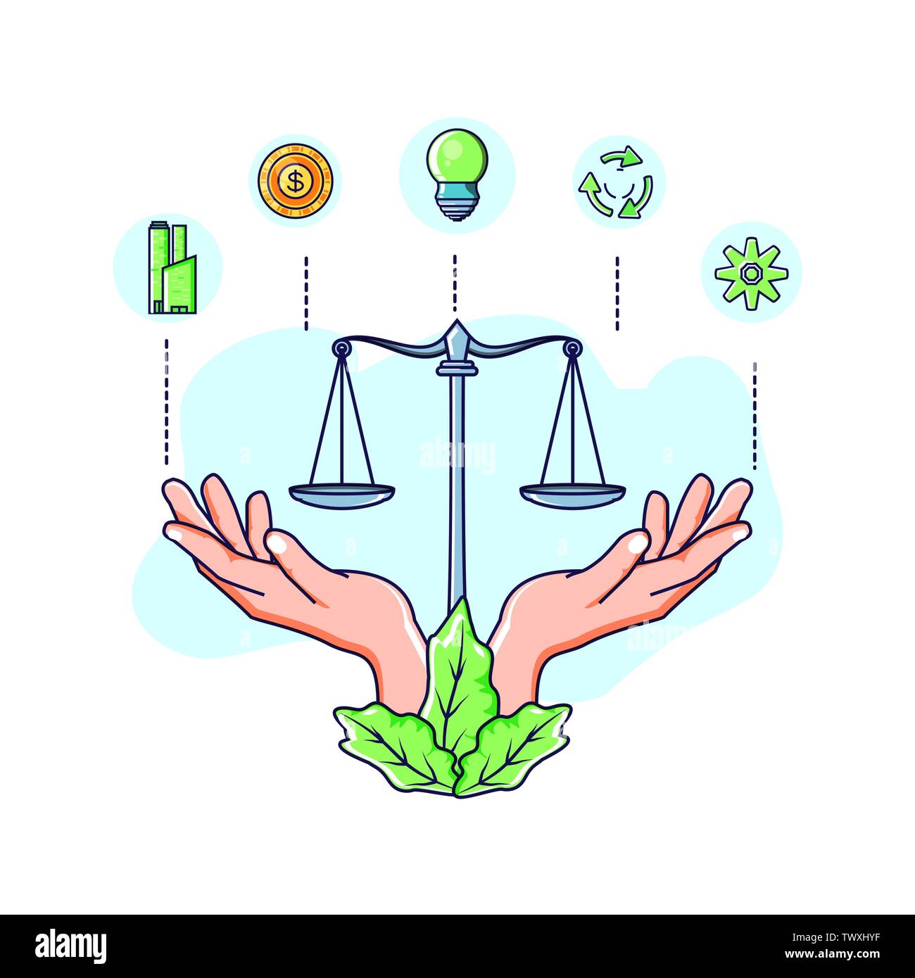 Balance design, Sustainability eco friendly green recycle ecology