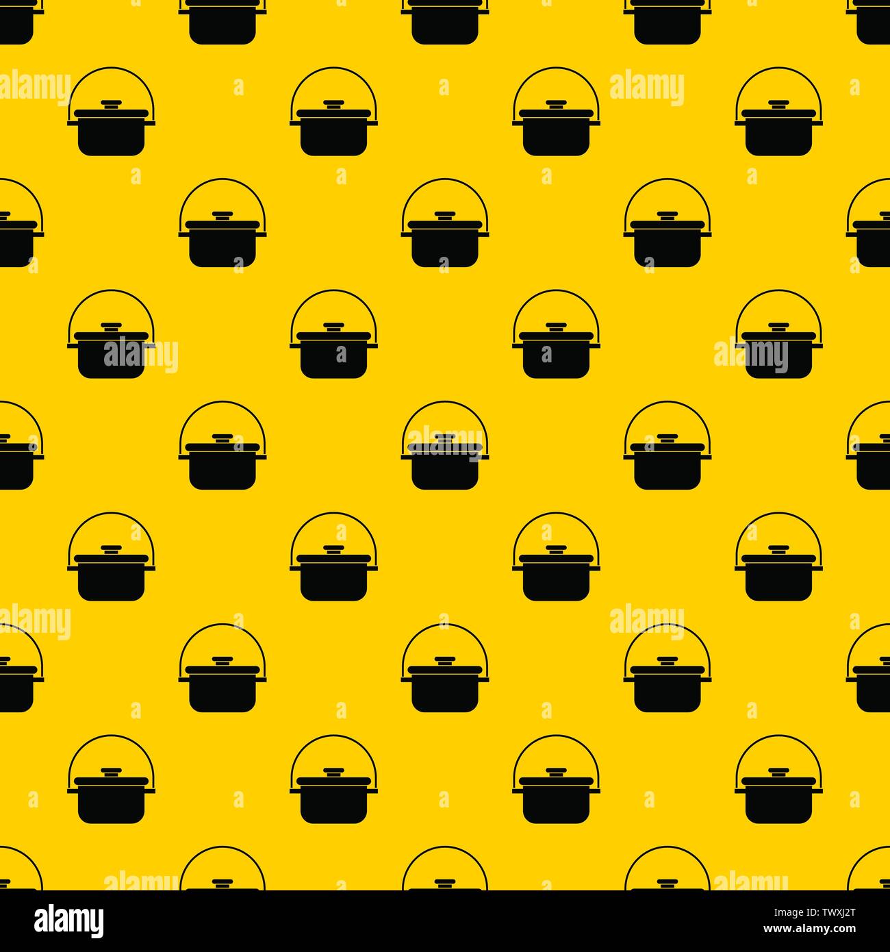 Cooking cauldron pattern vector Stock Vector