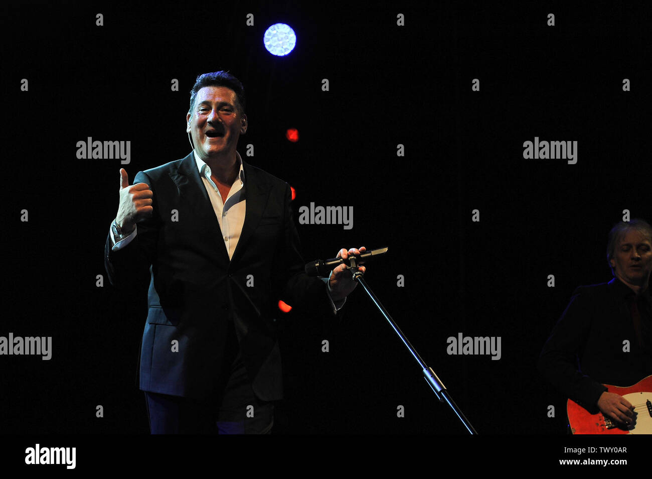Tony Hadley, front man Spandao Ballet, in concert at Arena GRU Village 23th June , 2019 in Grugliasco, Turin, Italy. Stock Photo