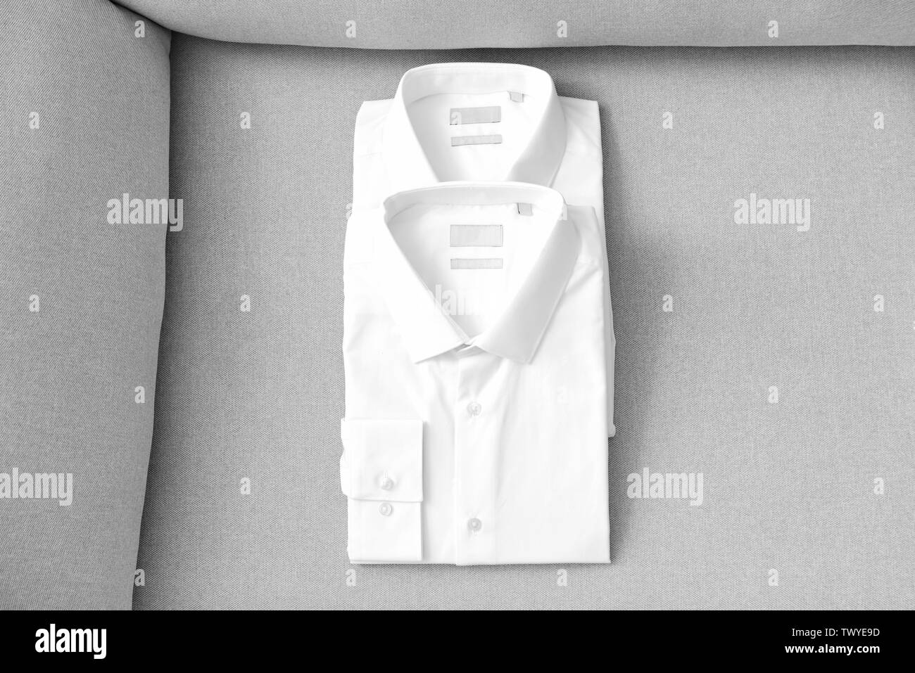 Folded shirts Black and White Stock Photos & Images - Alamy