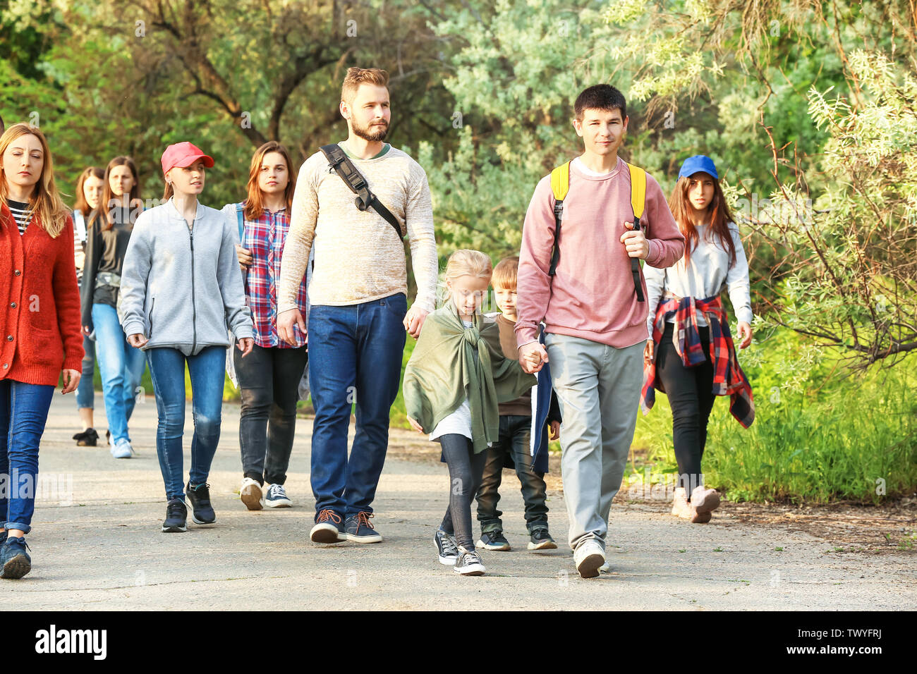 Group Escaping Illegal migrant children hi-res stock photography and images - Alamy