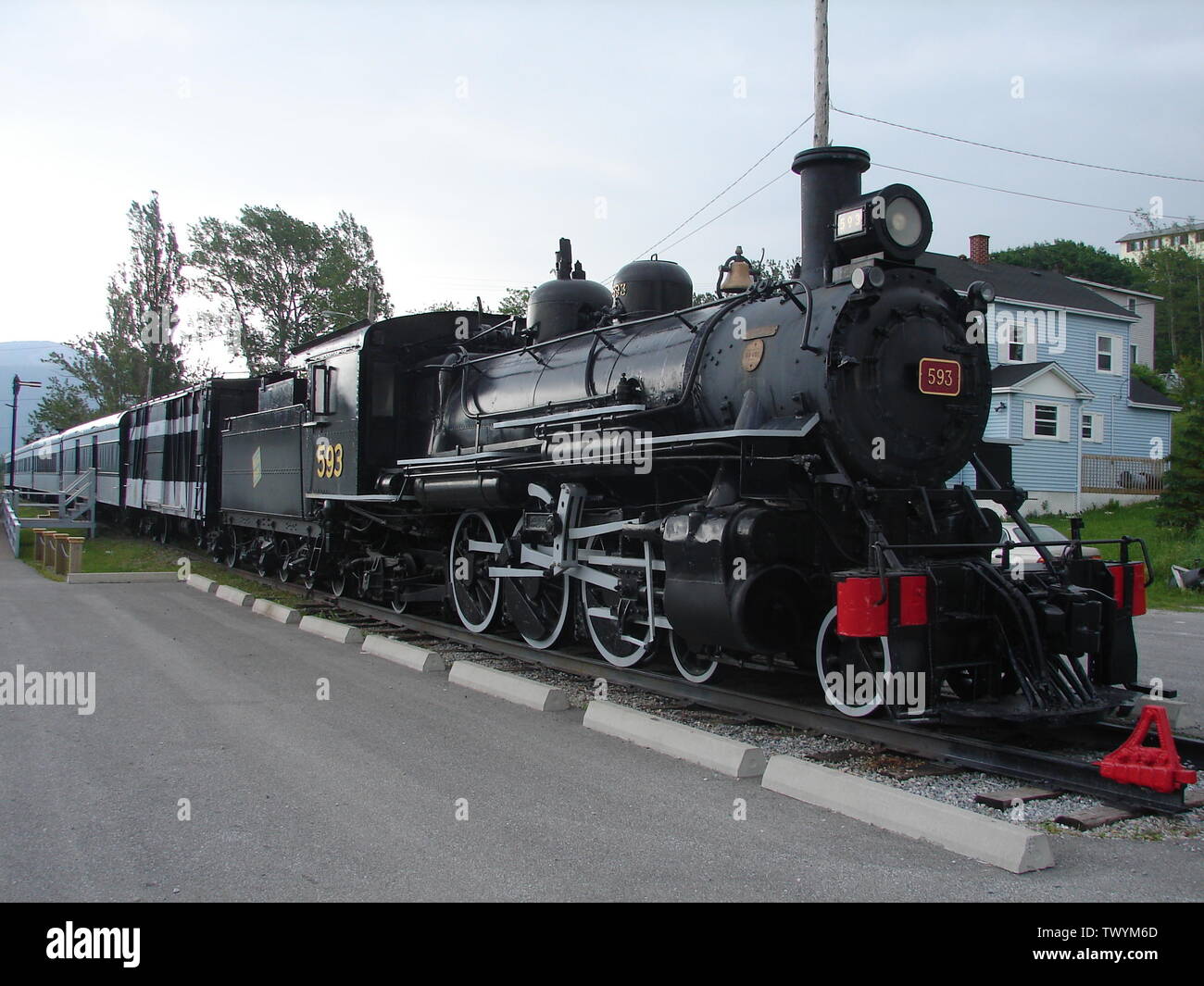 Baldwin Pacific Class 4-6-2 steam omotive at Humbermouth Historic Train site, Corner Brook, Newfoundland. (Source: M. Tipple); 7 January 2007 (original upload date); Transferred from en.pedia to Commons by Logan using CommonsHelper.; Mtipple at English pedia; Stock Photo