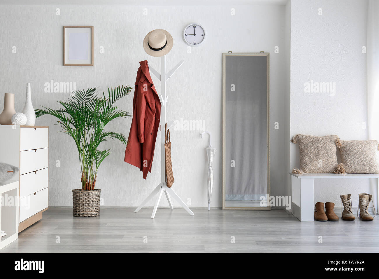 Stylish interior of modern hall Stock Photo - Alamy