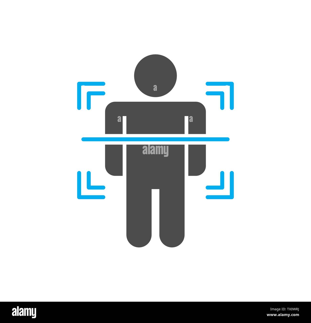 Body scan related icon on background for graphic and web design. Simple ...
