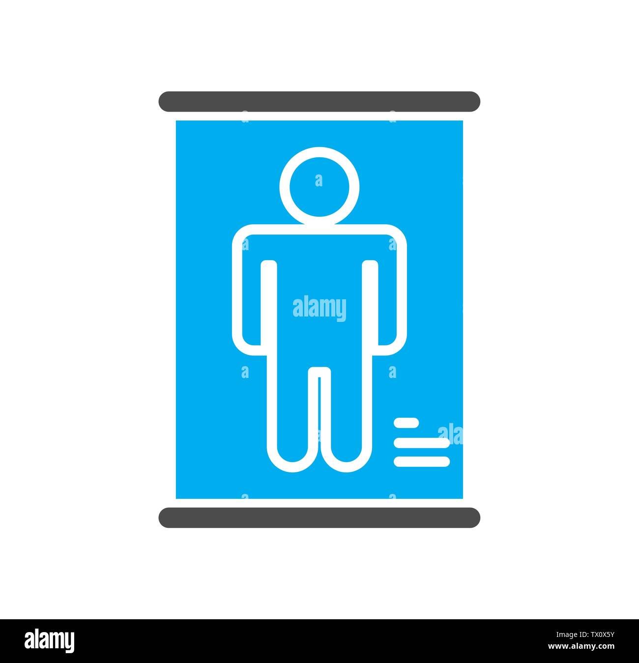 Body scan related icon on background for graphic and web design. Simple ...